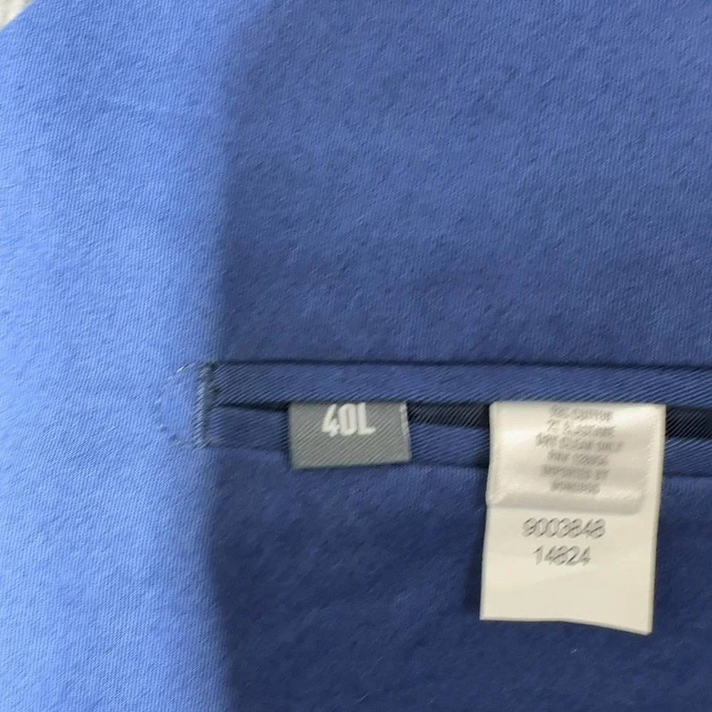 Bonobos Blazer Mens 40L Blue Slim Fit Duca Visconti Di Modrone Cotton Sport Coat